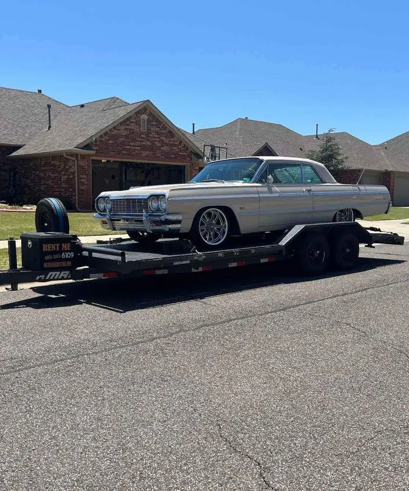 1964 Chevy Impala on car hauler rental Yukon Oklahoma