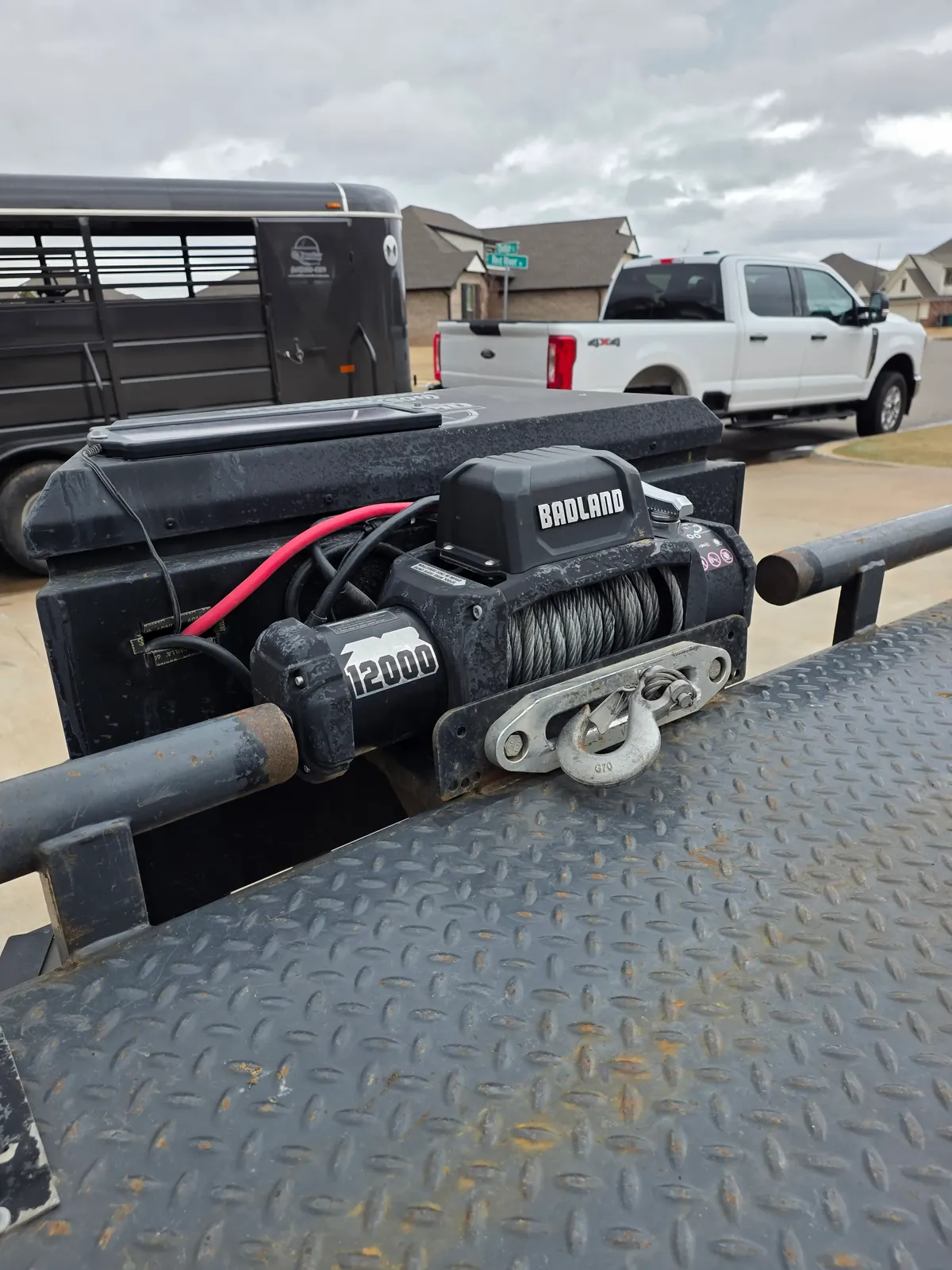 12,000 lb winch on car hauler trailer rental Yukon Oklahoma