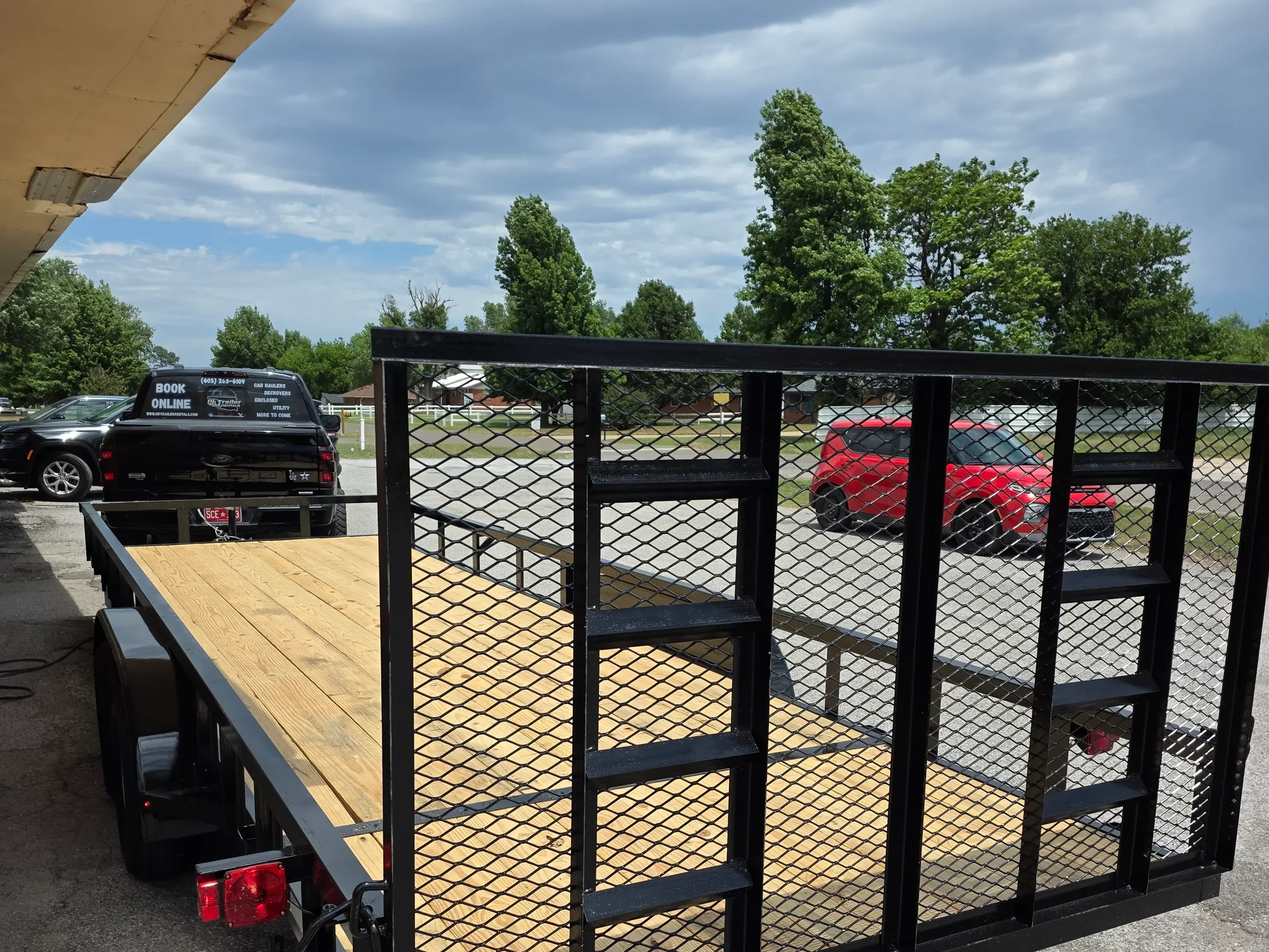 24ft utility trailer ramp gate rental Yukon OK